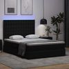 vidaXL Bett mit Stauraum und LED Schwarz 140 x 200 cm Kunstleder 3372305 Bild 5