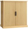 VASAGLE MAXE Kollektion - Sideboard, Küchenschrank, 2er Set Aufbewahrungsschrank mit Verstellbarer Ablage, geriffelte Türen, Übergangsstil, Küche, Esszimmer, von SONGMICS, eichenbeige ZH2DE505001 Bild 4