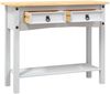 vidaXL Konsolentisch Mexiko-Stil Kiefernholz Weiß 90x34,5x73 cm 282646 Bild 5