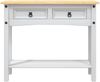 vidaXL Konsolentisch Mexiko-Stil Kiefernholz Weiß 90x34,5x73 cm 282646 Bild 3