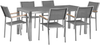 Essgruppe für 6 Personen GROSSETO Stein Granit Optik 180x90x76 cm Grau Bild 4