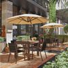 GUNJI Gartenstuhl Stapelstühle, Bequem, Korrosionsbeständigkeit Garten-essgruppe (verstärkter Alu-Outdoorstuhl, max Belastung 160 kg, stapelbar, leicht, Doppellagiger Sitzstoff), Aluminium-Gartentisch mit Klappbarer Tischplatte bis 100kg Bild 3