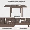 GUNJI Gartenstuhl Stapelstühle, Bequem, Korrosionsbeständigkeit Garten-essgruppe (verstärkter Alu-Outdoorstuhl, max Belastung 160 kg, stapelbar, leicht, Doppellagiger Sitzstoff), Aluminium-Gartentisch mit Klappbarer Tischplatte bis 100kg Bild 4