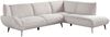 KAWOLA Sofa CALLA Ecksofa Cord cremeweiß Recamiere rechts 82 x 203 x 274 cm Bild 3