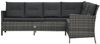 vidaXL 3-tlg. Garten-Lounge-Set mit Auflagen Poly Rattan Grau 48155 Bild 2
