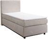 Boxspringbett Hotelbett 90x200 Bonellfederkern Bett Topper Paxos Cordstoff beige Bild 5