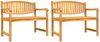 vidaXL 3-tlg. Garten-Essgruppe Massivholz Teak 3157940 Bild 3