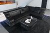 Couch Bianchi L Form in Leder - Kunstleder - schwarz - Rechts Bild 3