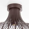 Deckenleuchte, Metall rostfarben, Gitter Design, H 35 cm Bild 5