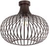 Deckenleuchte, Metall rost, Gitter Design, H 35 cm Bild 5