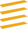 vidaXL Schwebendes Regal 4 pcs Senfgelb 100 x 18 x 2,5 cm Stahl 8004051 Bild 2