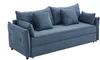 Vente-unique - SITALA Sofa Stoff Blau - B 87 cm x H 92 cm x L 220 cm Bild 4