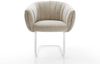 Freischwinger Jada-Flex Webstoff Soft Beige Freischwinger flach Weiß Taschenfederkern Bild 2