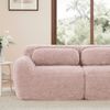 Flieks 3-Sitzer Sofa, U-förmiges Sofa, Schlafsofa, rahmenlos modular mit 2 Ottoman & 3 Kissen, rutschfester Boden, Plüsch, Rosa Bild 5