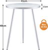 Diyarts Beistelltisch (Metall, Couchtisch Rund), mit Schutzrand, Skandinavischer Stil, Nachtisch Bild 3