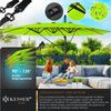 KESSER® Sonnenschirm Doppelsonnenschirm 4,6m x 2,7m | Ampelschirm Abdeckung & Windsicherung mit Kurbel & Ständer | Kurbelschirm Aluminium wasserabweisend | Neigbar Kippbar 360° Drehbar Hellgrün, Mit LED Bild 2