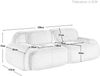 2-Sitzer Modulsofa H 75 x T 208 x B 103 cm aus Cord in Braun, rahmenlos und kombinierbar Bild 5