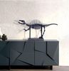 Dekofigur T-Rex Aluminium Schwarz 62cm mit Sockel Modernes Wohnaccessoire Bild 3