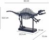 Dekofigur T-Rex Aluminium Schwarz 62cm mit Sockel Modernes Wohnaccessoire Bild 4