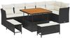 vidaXL Gartensofa-set 9 pcs Schwarz Poly-Rattan 3361495 Bild 2