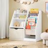 SoBuy KMB119-W Kinderregal, Spanplatte, Lackiert, Weiß, 80 x 80 x 40 cm Bild 5