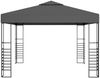 vidaXL Pavillon, Gartenzelt mit LED-Lichterkette, Stahl/Stoff Anthrazit, 2,7 x 3 x 3 m Bild 4