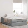 vidaXL Ottoman-Bett mit Matratze Hellgrau 120x190 cm Stoff 3311092 Bild 3