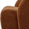 Drehsessel Mojo aus Flachcord, modern und drehbar, rostbraun, luxuriöse Textur Bild 4