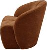 Drehsessel Mojo aus Flachcord, modern und drehbar, rostbraun, luxuriöse Textur Bild 2