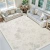 LuxusKollektion Designteppich Teppich Wohnzimmer Kurzflor 200 x 250 cm (Rechteckig) Elfenbeinweiß Bild 5