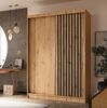 AX LIVING Cabinio Kleiderschrank 150 Breite Artisan Eiche mit Schwarz Bild 2