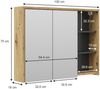 Badspiegelschrank Viola Eiche/Anthrazit 100 x 75 cm Vicco Bild 3