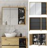Badspiegelschrank Viola Eiche/Anthrazit 100 x 75 cm Vicco Bild 2