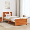 vidaXL Bettrahmen mit Kopfteil Wachsbraun 75 x 190 cm Holzwerkstoff 877253 Bild 3