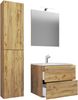 VCM Badmöbel Waschtisch Badinos 920030 Honig-Eiche H. 52 x B. 93 x T. 46 cm Bild 2