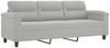 vidaXL 4-tlg. Sofagarnitur mit Kissen Hellgrau Mikrofasergewebe 3202297 Bild 5