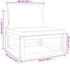 vidaXL 6-tlg. Garten-Lounge-Set mit Taupe Kissen Massivholz 3155245 Bild 2