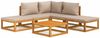 vidaXL 6-tlg. Garten-Lounge-Set mit Taupe Kissen Massivholz 3155245 Bild 3