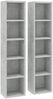 vidaXL CD-Regale 2 Stk. Betongrau 21x16x93,5 cm Holzwerkstoff 802700 Bild 4