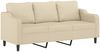 vidaXL 3-Sitzer-Sofa mit Zierkissen Creme 180 cm Stoff 3200855 Bild 4