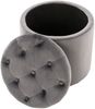 CLP Sitzhocker Pantin Samt mit Stauraum,grau Bild 3
