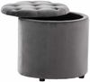 CLP Sitzhocker Pantin Samt mit Stauraum,grau Bild 2