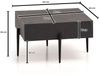 Couchtisch 64x64x35cm Steinoptik Metall Anthrazit Quadratisch Modern Wohnzimmer Bild 4