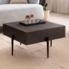 Couchtisch 64x64x35cm Steinoptik Metall Anthrazit Quadratisch Modern Wohnzimmer Bild 2