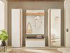 Home affaire Garderoben-Set GIRON/CiTY, moderne Garderobe, Komplettset mit viel Stauraum, (Komplett-Set, 4-St), enthält Garderobenschränke, Paneel & Schuhbank +Sitzkissen Bild 1