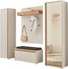 Home affaire Garderoben-Set GIRON/CiTY, moderne Garderobe, Komplettset mit viel Stauraum, (Komplett-Set, 4-St), enthält Garderobenschränke, Paneel & Schuhbank +Sitzkissen Bild 3