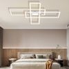 ZMH Deckenlampe LED Deckenleuchte Dimmbar - 50W Wohnzimmerlampe Weiß mit Fernbedienung Modern Design Schlafzimmerlampe Wohnzimmer Schlafzimmer Deckenbeleuchtung Geometrisch für Küche Flur Bild 4