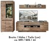 Wohnwand >Bellano< in Viking Oak Dekor, MDF, Spannplatte - 299x202x44cm (BxHxT) Bild 3