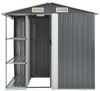 vidaXL Gartenhaus mit Regal Grau 205x130x183 cm Eisen 47103 Bild 4