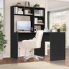 Homfa Schreibtisch mit Steckdose, Eckschreibtisch L-förmig, Computertisch Bürotisch weiß 152cm Bild 4